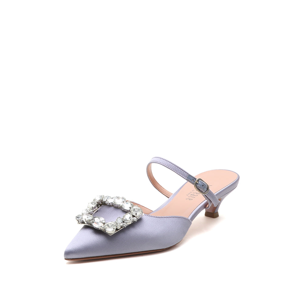 Mary Janes Buckle Heeled Mules