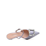 Mary Janes Buckle Heeled Mules