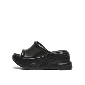 Chunky Sole Kid Leather Slippers