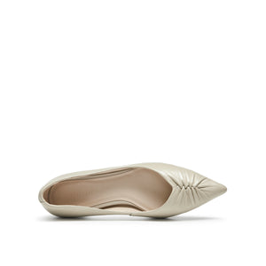 Pleated Leather Point Toe Shoes