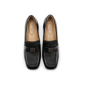 Hair-on Calf x Calf Loafers