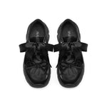 Satin and Calf Leather Sneakers