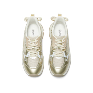 Metallized leather Sneakers with Ribbon