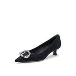 Crystal Embellished Buckles Pump