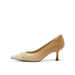 Patent x Tweedy Toe Cap Pumps