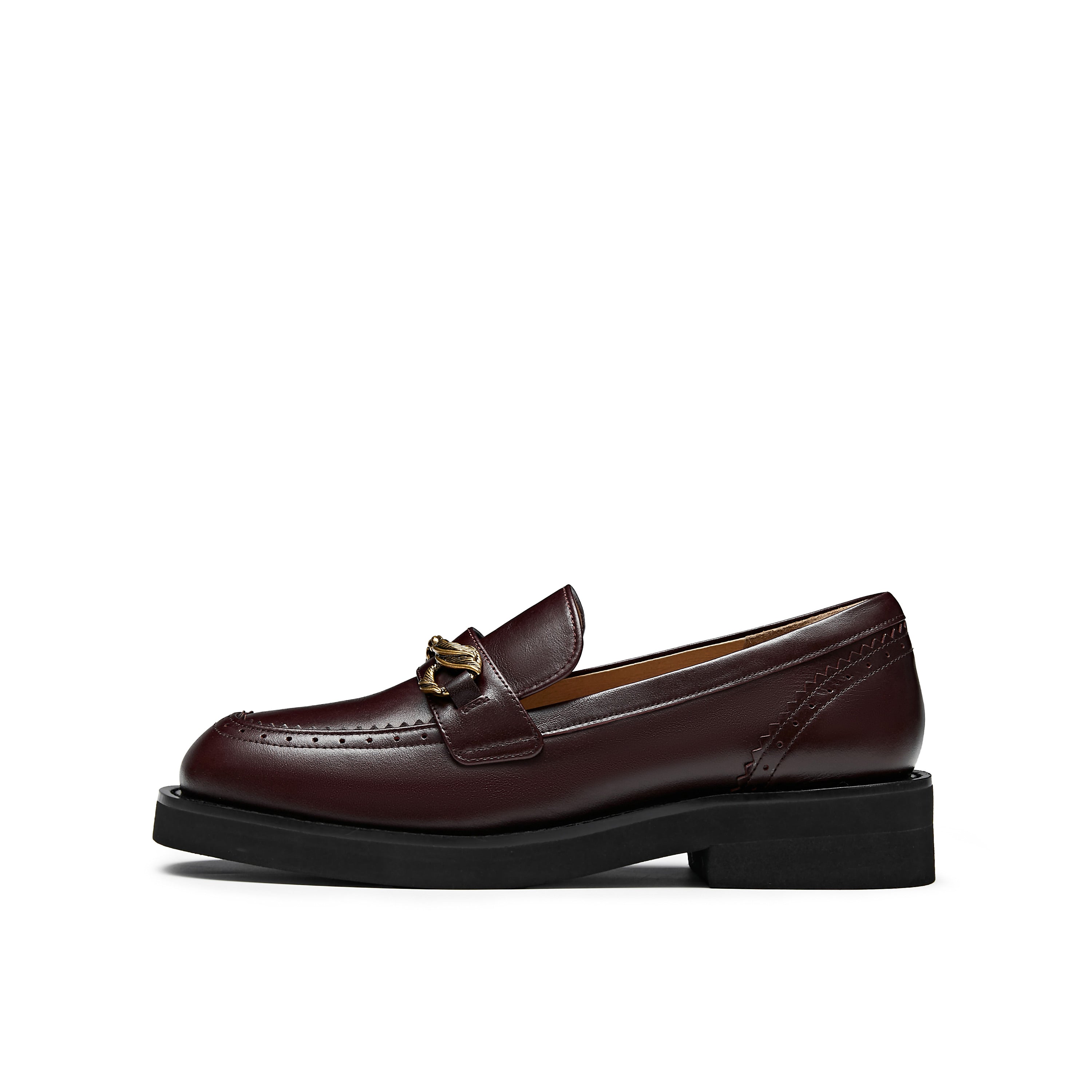 Feather-shaped Horsebit Loafers