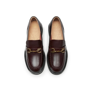 Feather-shaped Horsebit Loafers