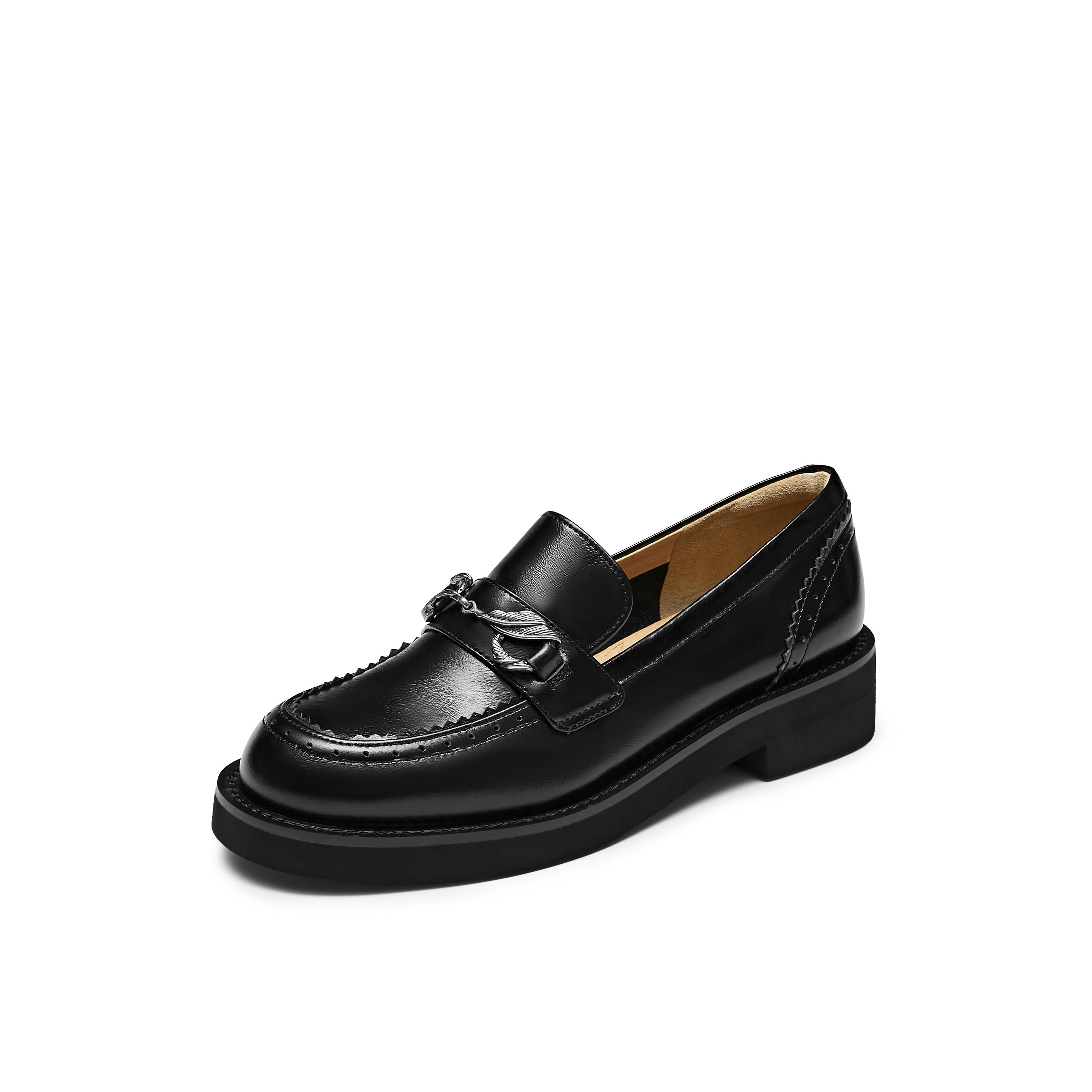 Feather-shaped Horsebit Loafers