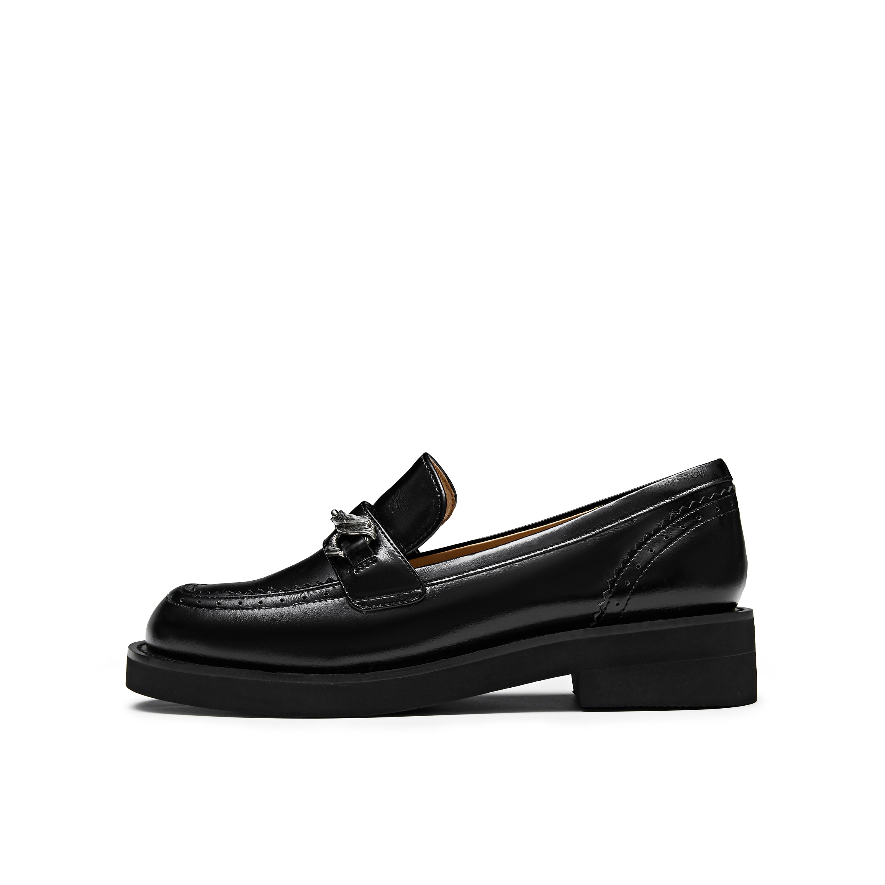 Feather-shaped Horsebit Loafers