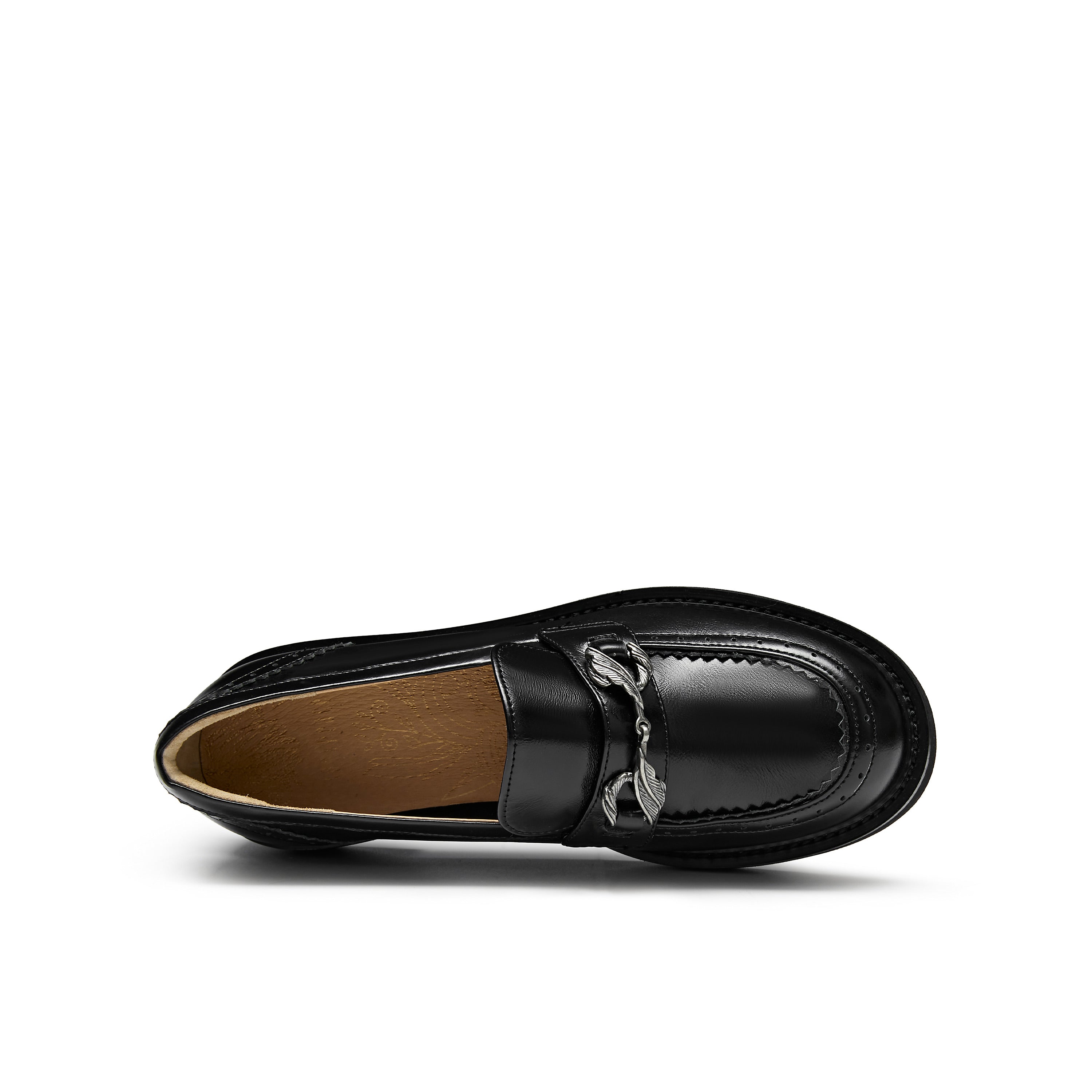 Feather-shaped Horsebit Loafers