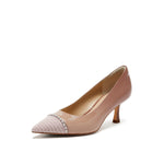 Patent x Tweedy Toe Cap Pumps