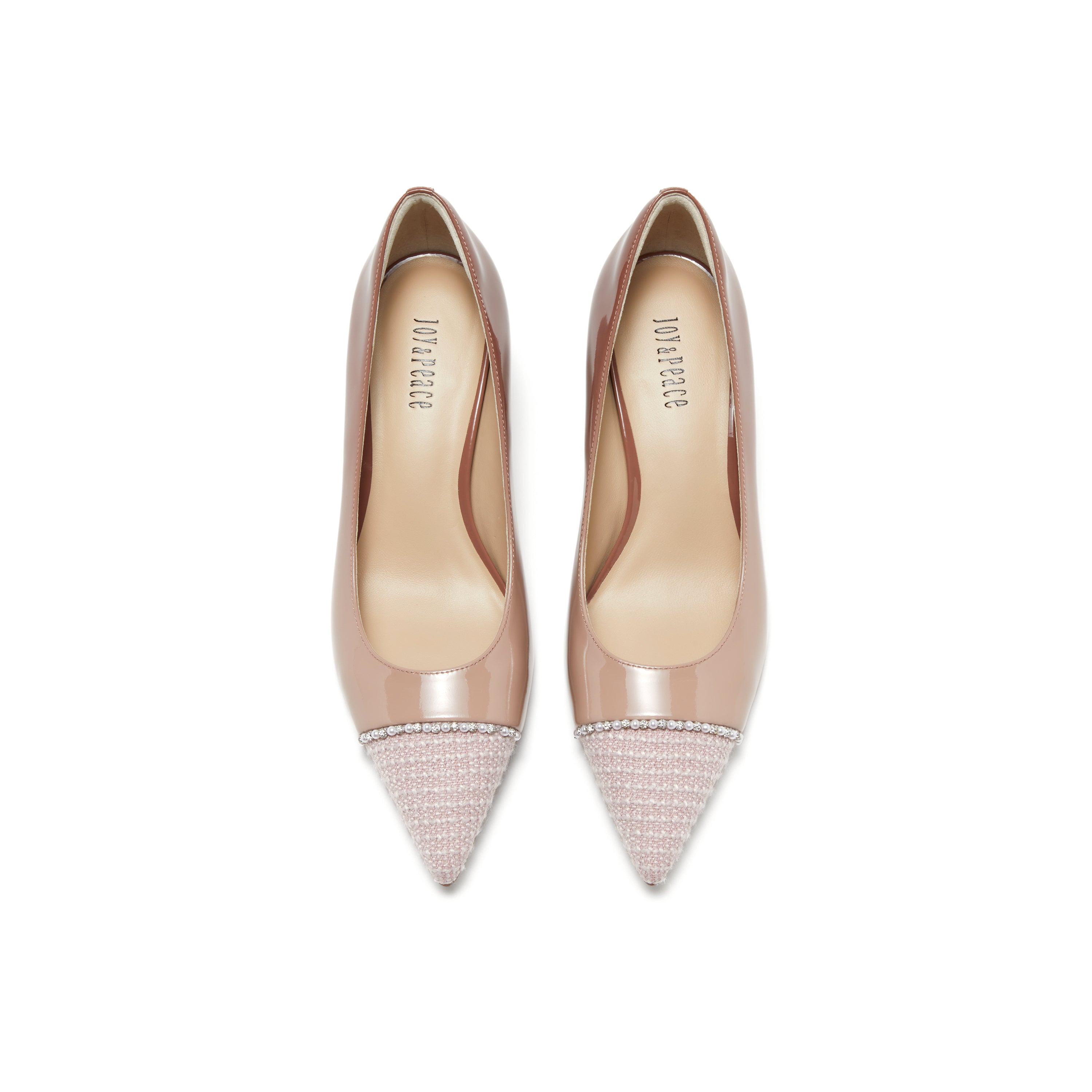 Patent x Tweedy Toe Cap Pumps