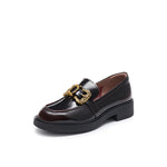 Retro Double Buckle Loafers