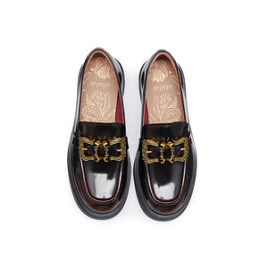 Retro Double Buckle Loafers