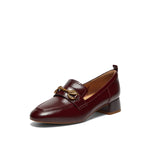 Horsebit Mid Heel Loafers with Fringe