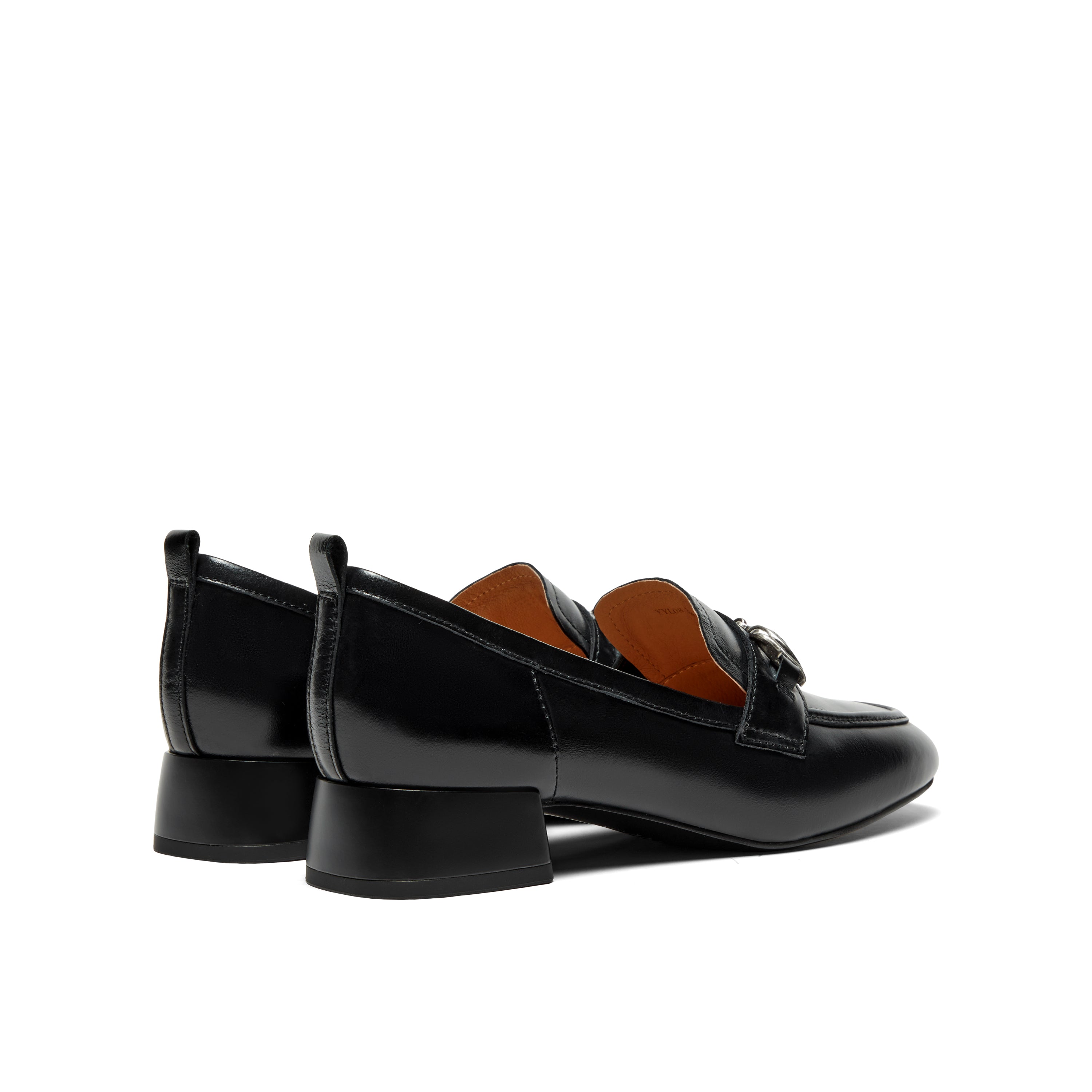 Horsebit Mid Heel Loafers with Fringe