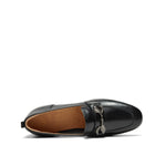 Horsebit Mid Heel Loafers with Fringe