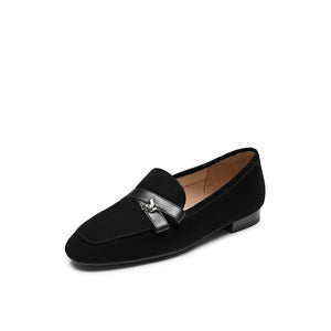 Metal Iris Ornament Loafers