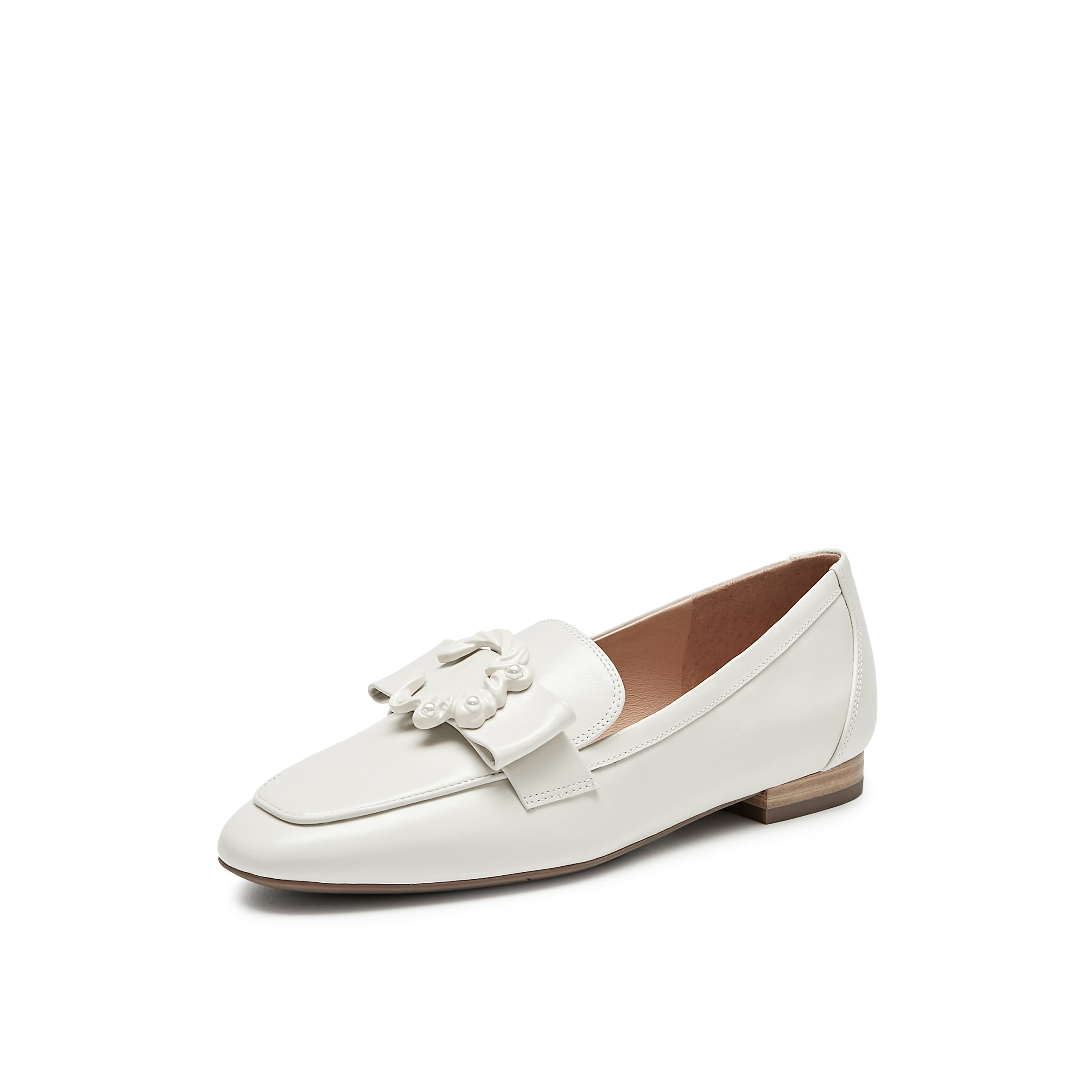 C-Shaped Textured Buckle Classic Loafer