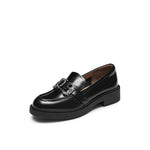 Retro Double Buckle Loafers