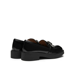 Retro Double Buckle Loafers