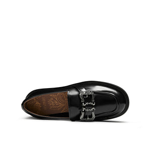 Retro Double Buckle Loafers