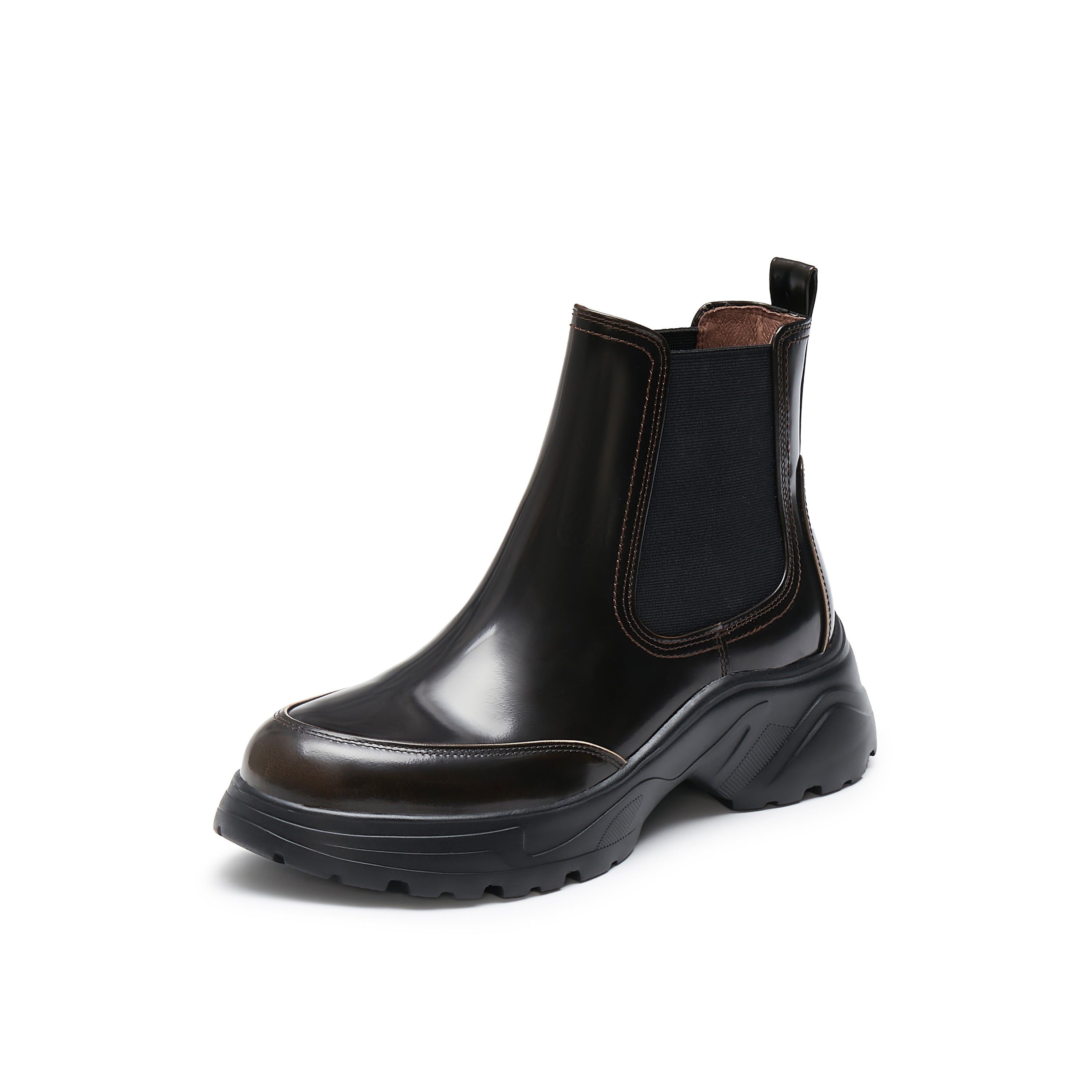 Brushed Leather Chelsea Boots