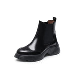 Brushed Leather Chelsea Boots