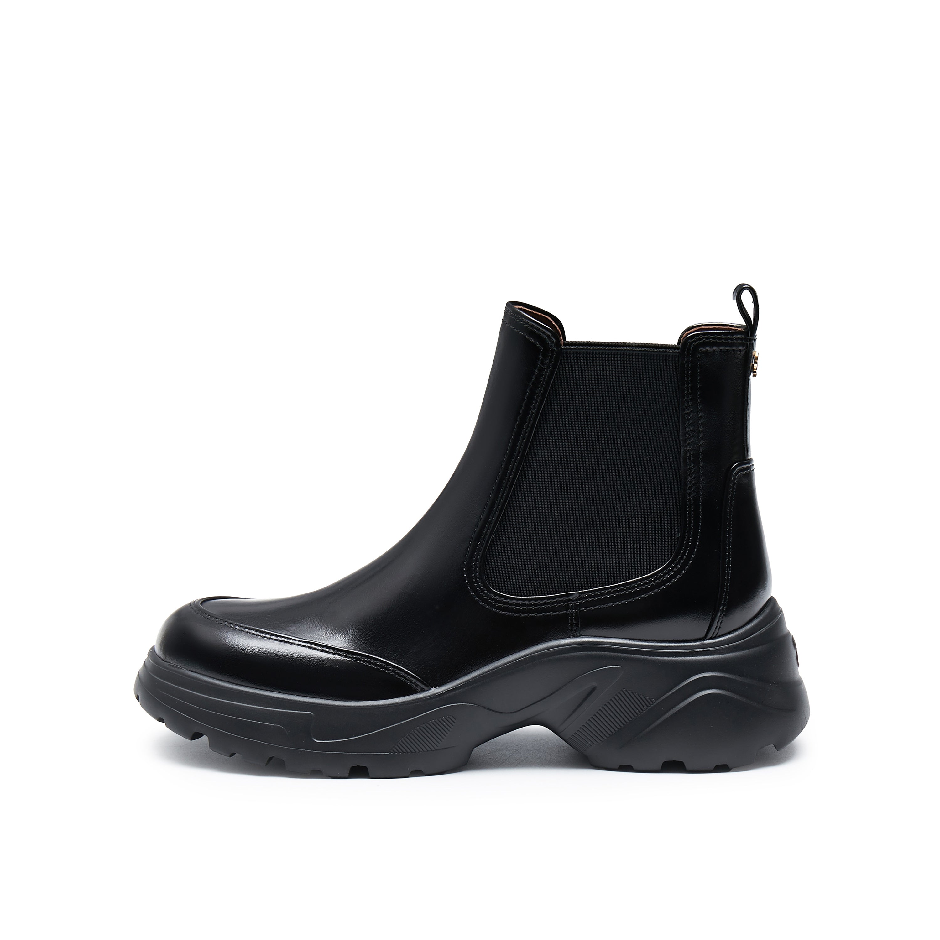 Brushed Leather Chelsea Boots