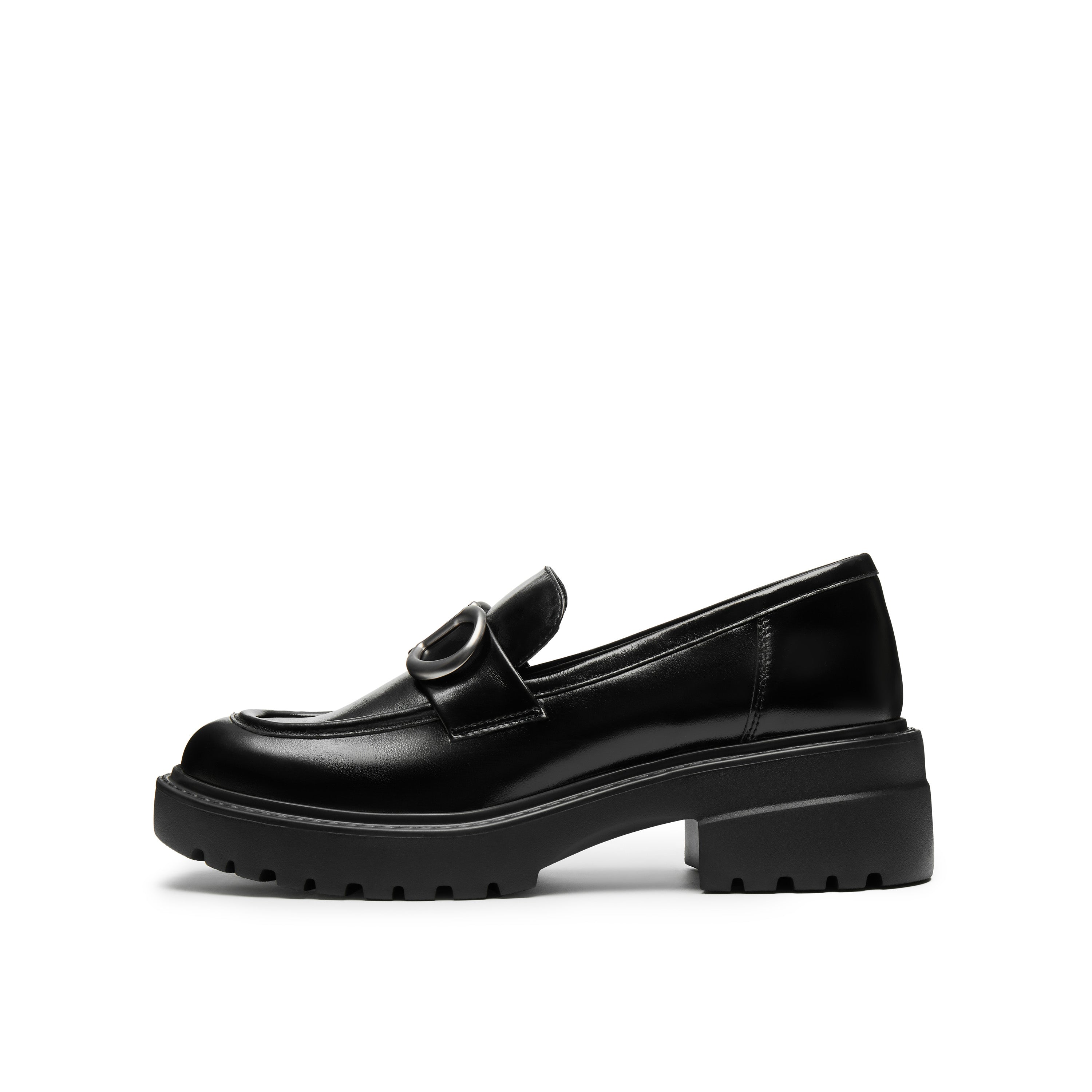 Metal Buckle Loafers