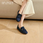 Denim Loafers with Tassel