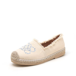 JP Infinity Logo Crystal Embellished Espadrilles