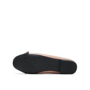 Poplin Fabric Toe Cap Ballet Flats