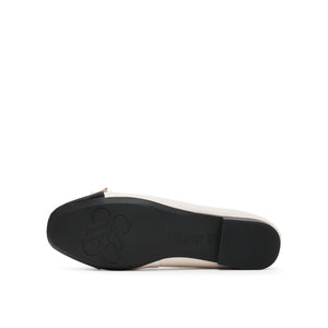 Poplin Fabric Toe Cap Ballet Flats