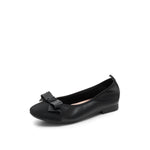 Poplin Fabric Toe Cap Ballet Flats