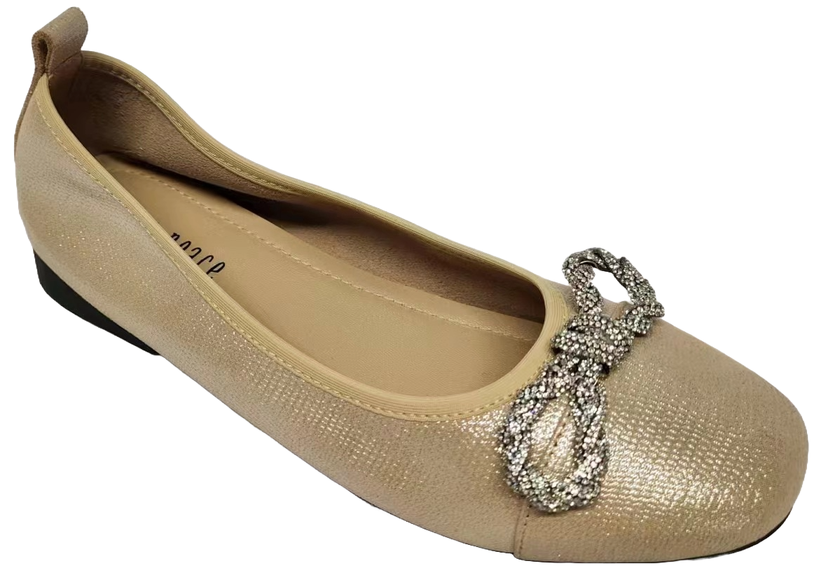 Square Toe Flats with Knot