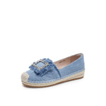 Denim Espadrilles with Crystal Embellished