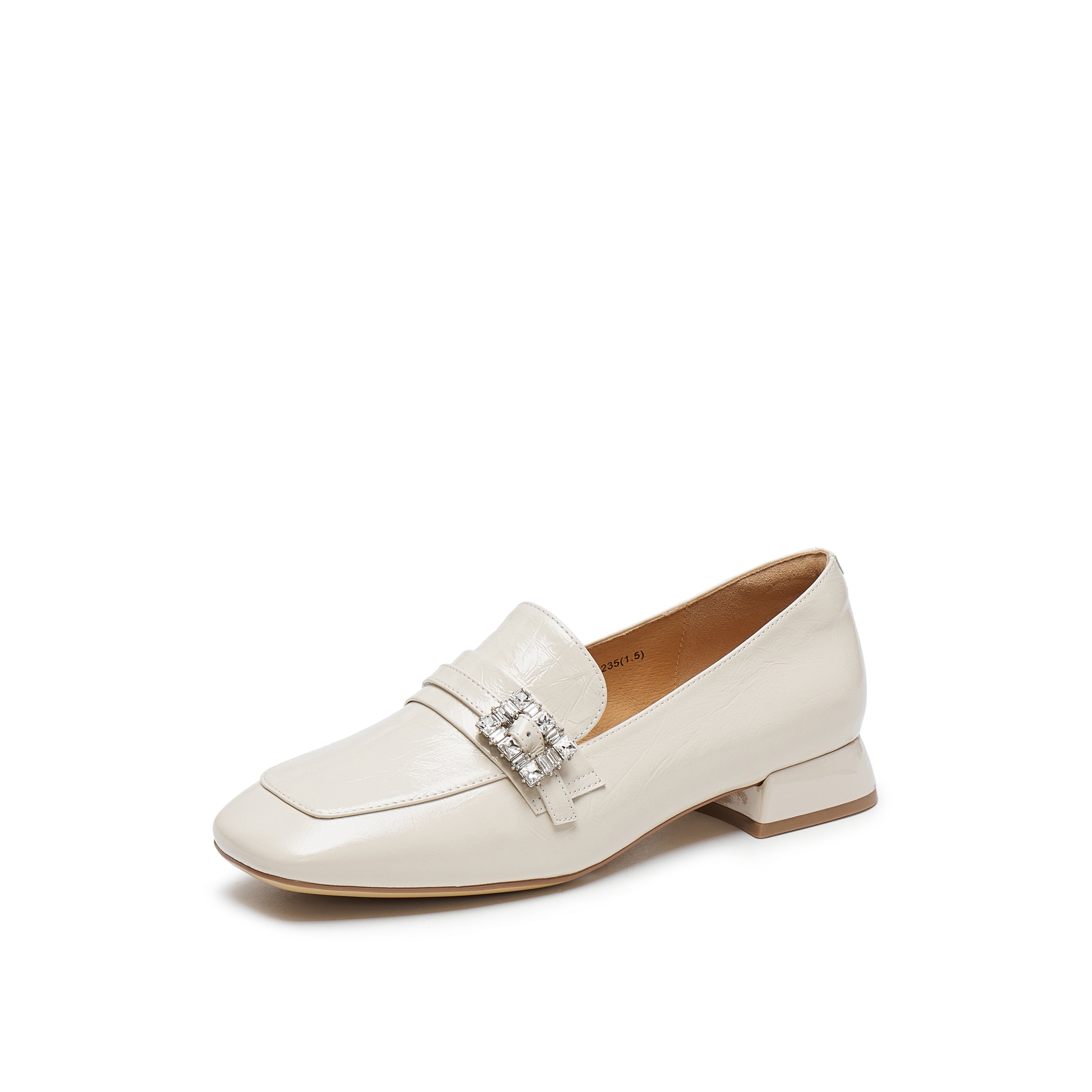 Crystal Buckle Loafers