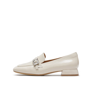 Crystal Buckle Loafers