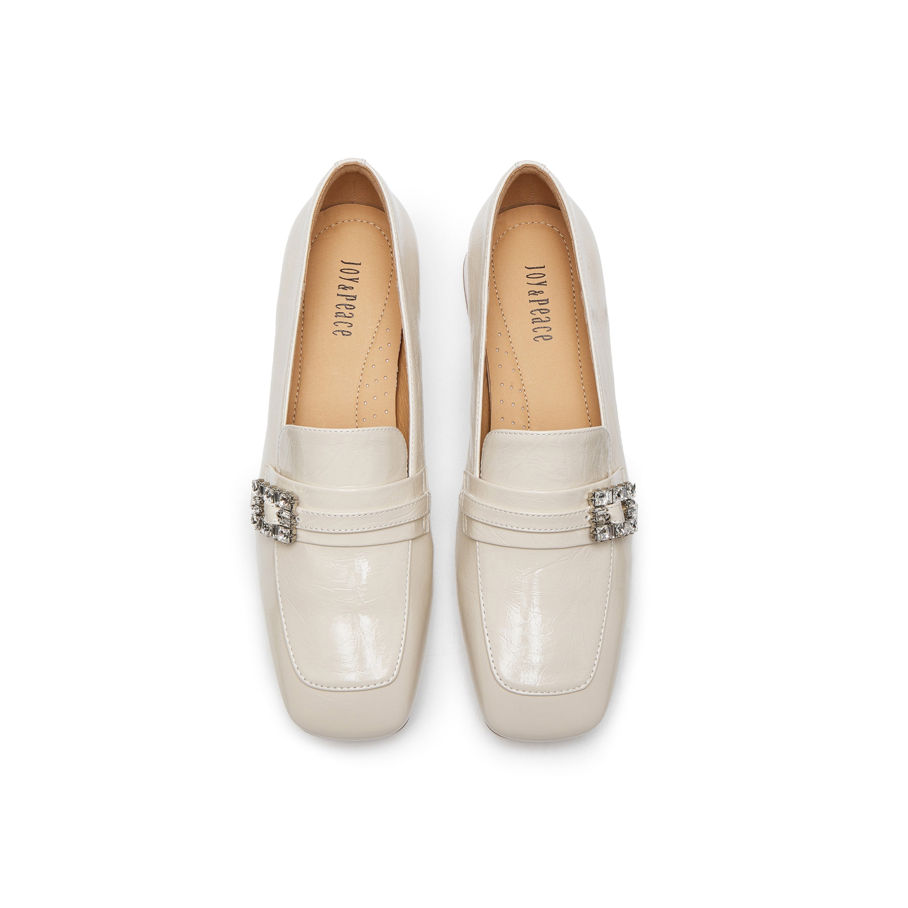 Crystal Buckle Loafers