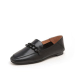 Classic Loafers with Metal Chain