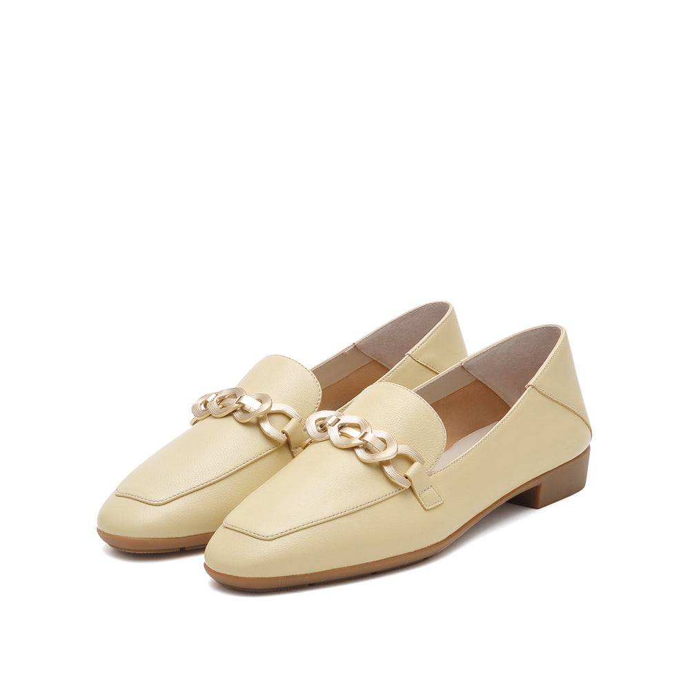 Chain-link Sheep Leather Loafers – Joy & Peace